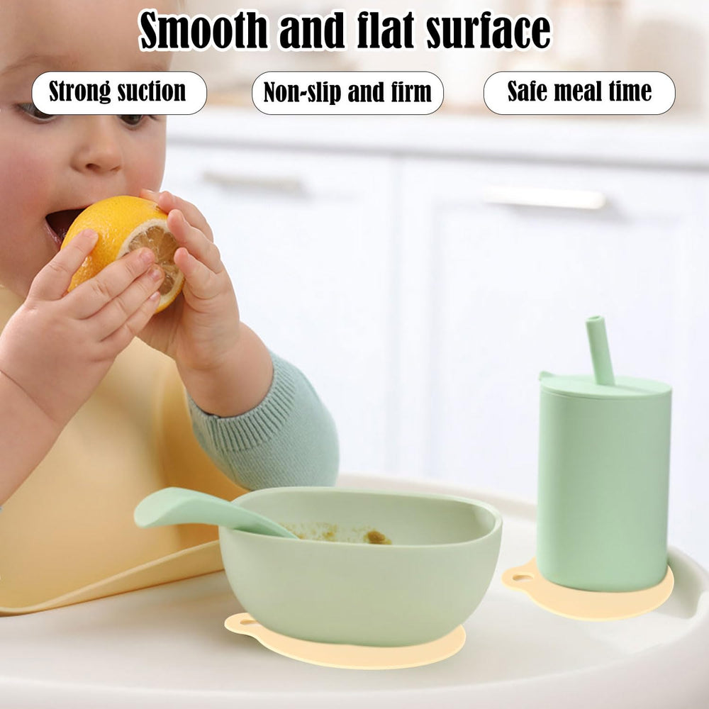 Lyreh yellow suction cups grip bowls and toys securely.