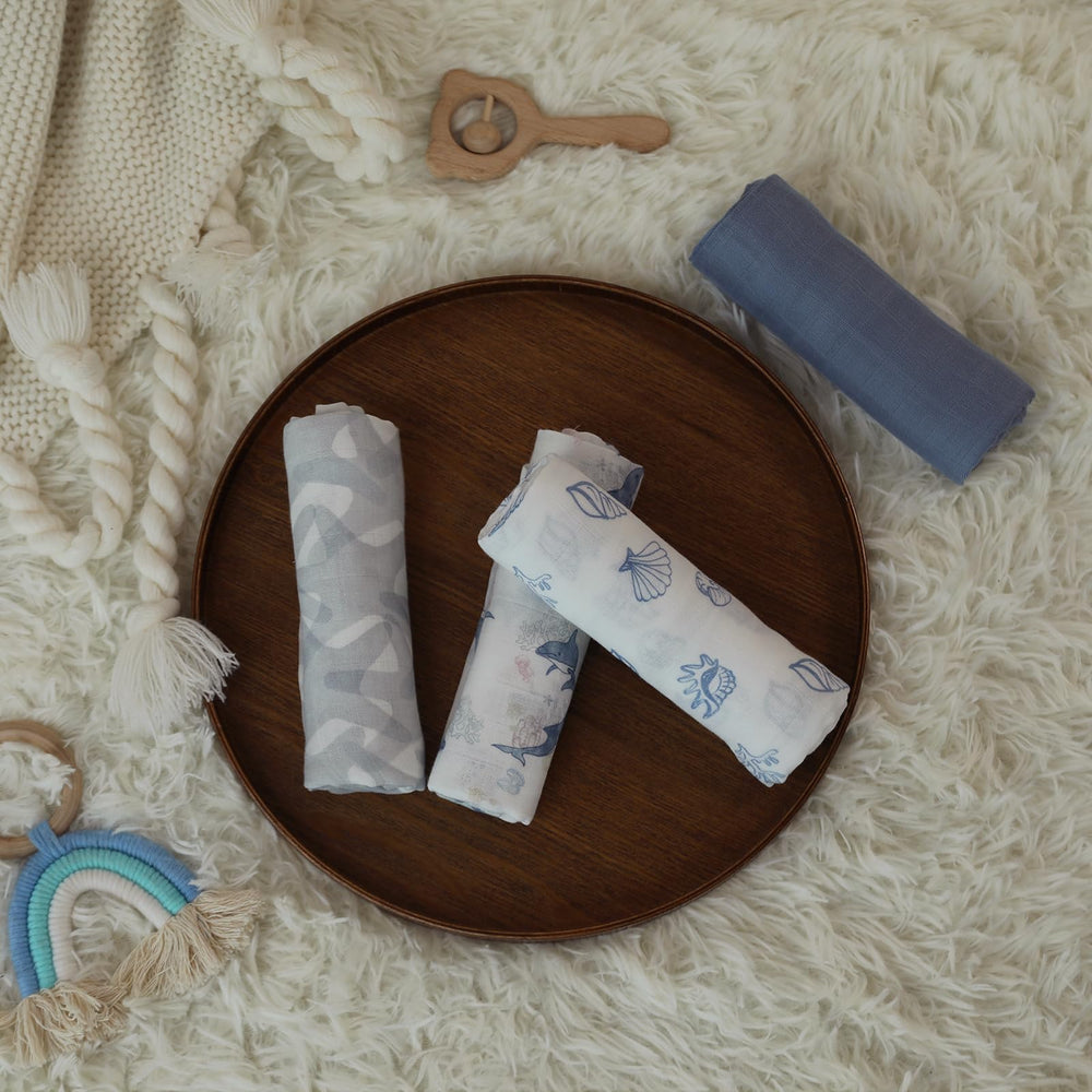 LYRICHOM BABY foldable burp cloths travel easily in car seats and strollers.