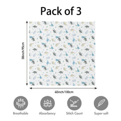 LYRICHOM BABY 38x40 inch swaddle close-up emphasizes breathable thin fabric.