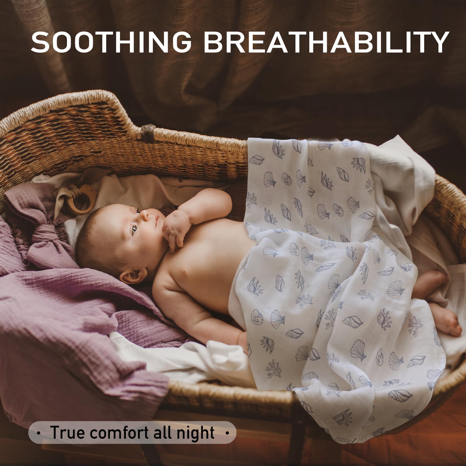 LYRICHOM BABY six-pack burp cloths keep messes contained on the go.