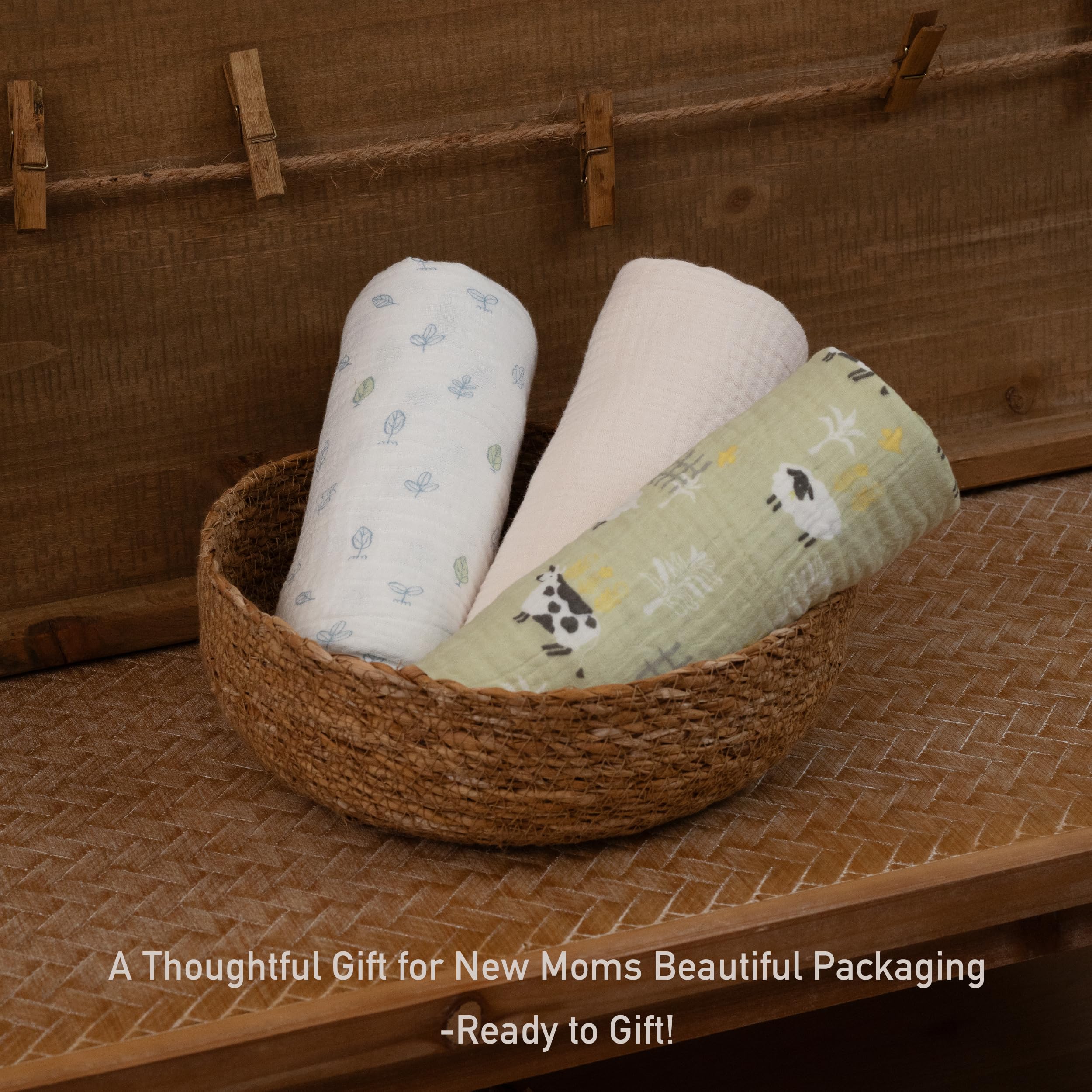 LYRICHOM BABY versatile swaddle for stroller, burp cloth, and travel.