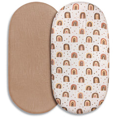 LYRICHOM BABY muslin bassinet sheet with soft fabric for gentle newborn comfort.