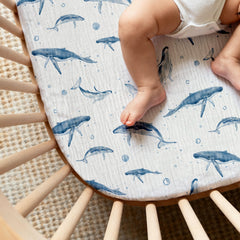 LYRICHOM BABY muslin sheet with snug elastic fit stays put.