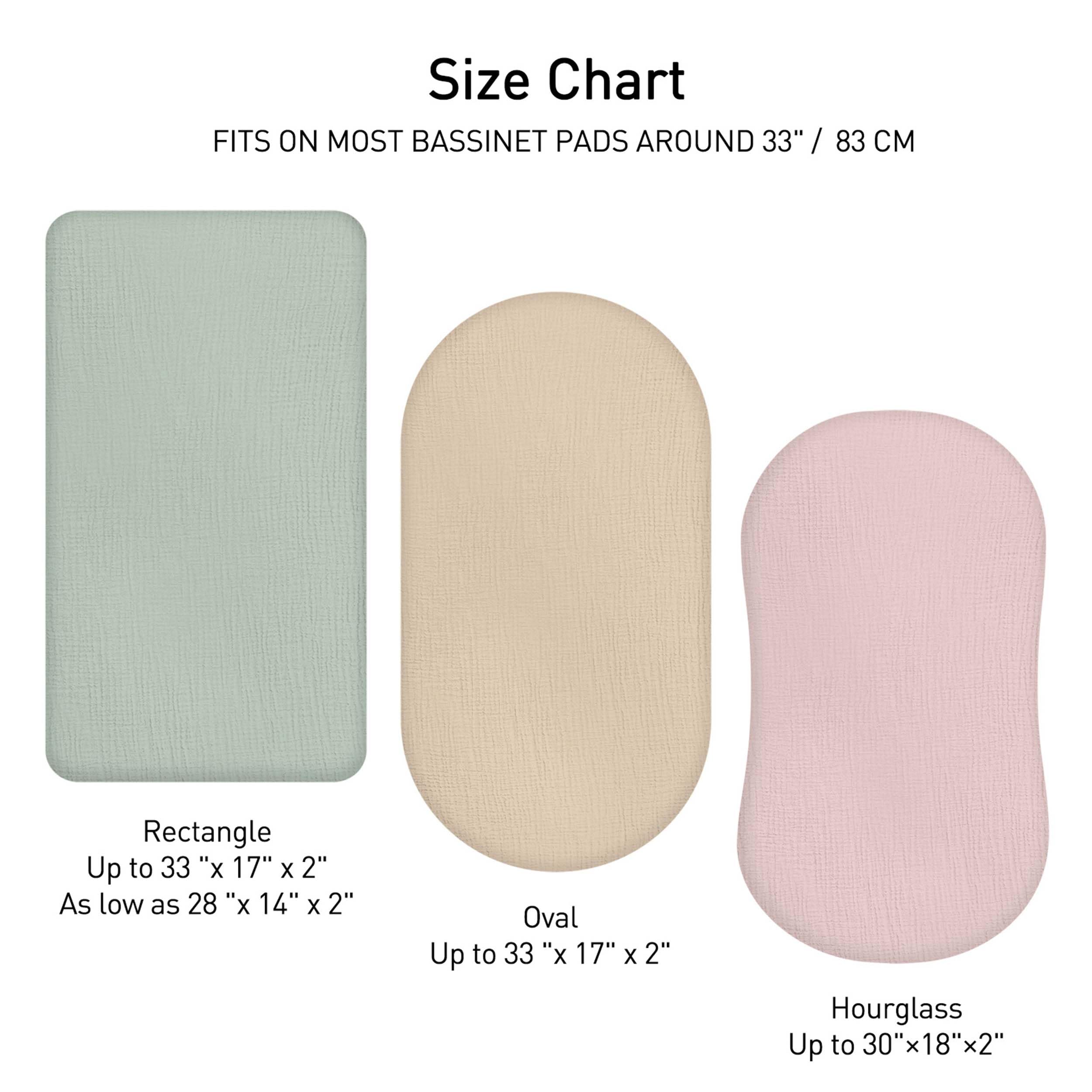 LYRICHOM BABY universal fit sheet for oval, rectangle, and hourglass margins