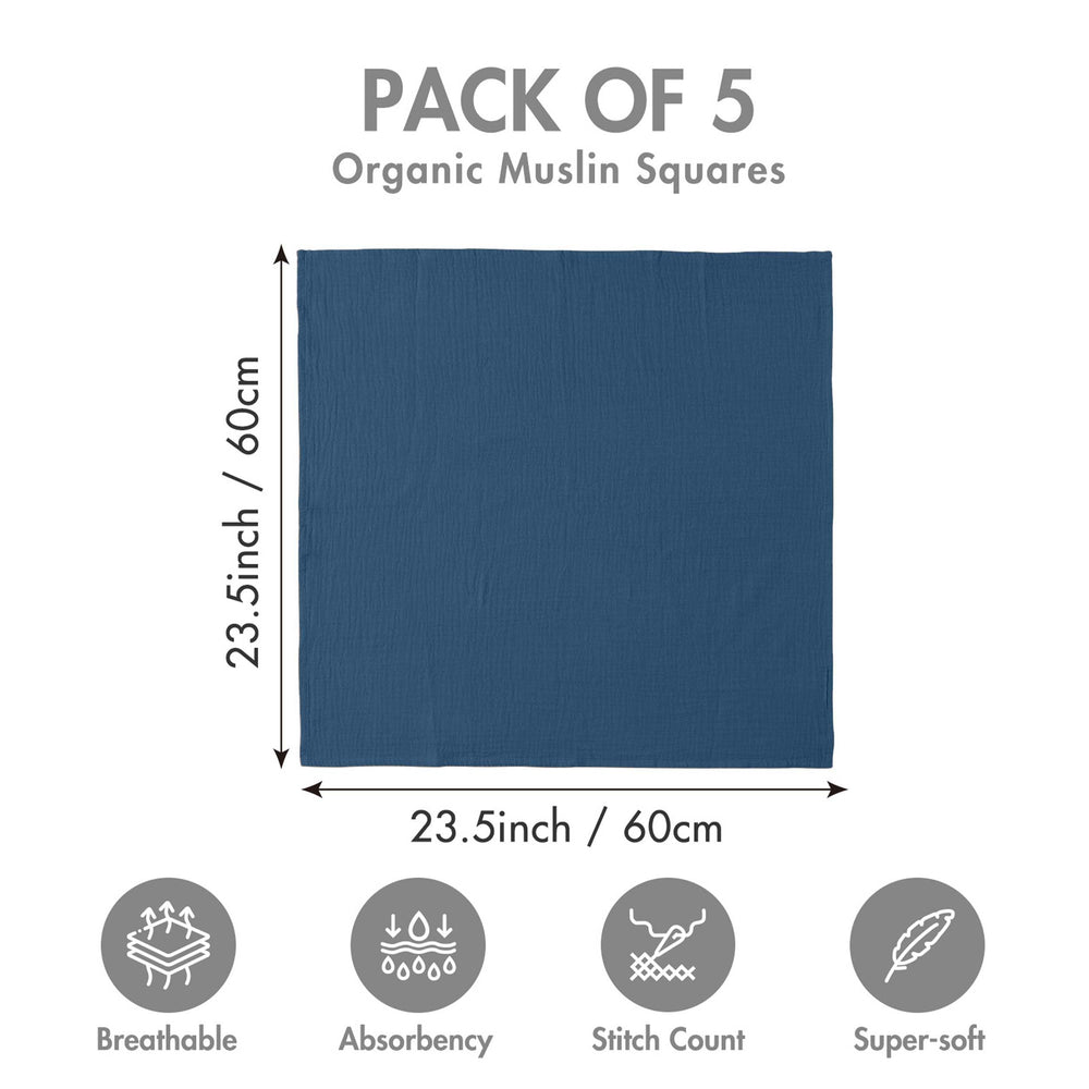 LYRICHOM BABY muslin cloth reusable and absorbent