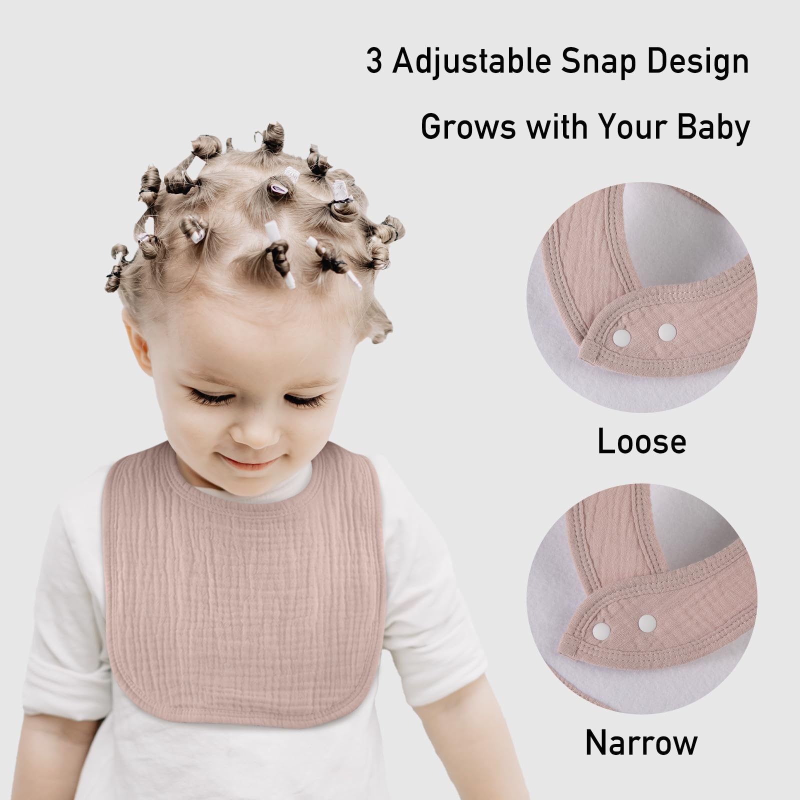 LYRICHOM BABY bib back shows durable two-layer construction
