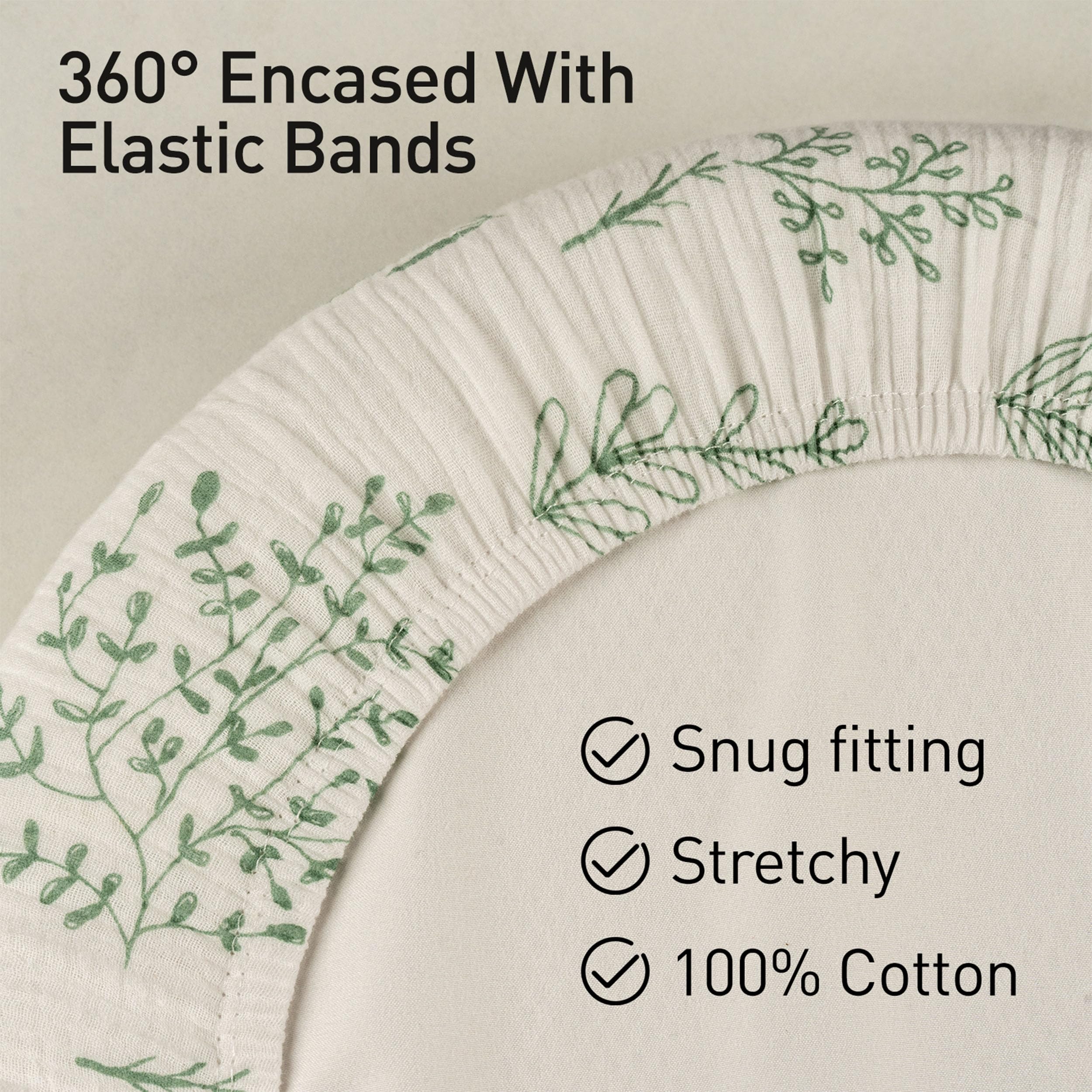LYRICHOM light, breathable cotton muslin fabric used in these sheets