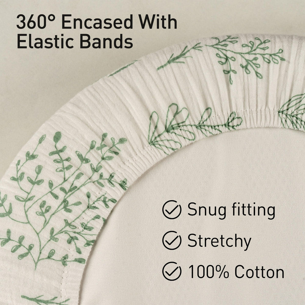 LYRICHOM light, breathable cotton muslin fabric used in these sheets
