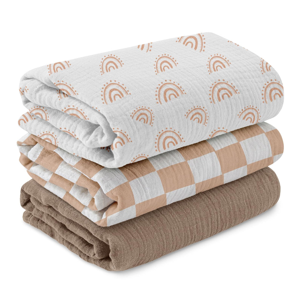LYRICHOM BABY rainbow muslin swaddle blanket ideal for gentle swaddling