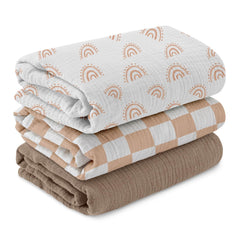 LYRICHOM BABY rainbow muslin swaddle blanket ideal for gentle swaddling