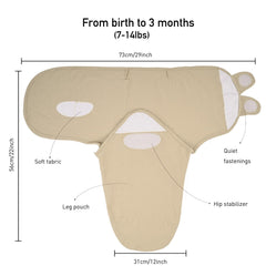 Smart three-step design enabling easy swaddling for naps and nighttime sleep.