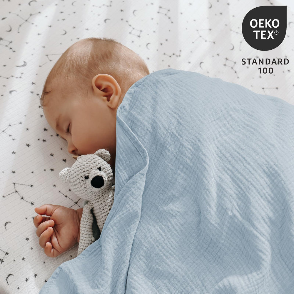 Large 38x40 inch LYRICHOM BABY swaddle offering versatile warmth and cozy wraps.
