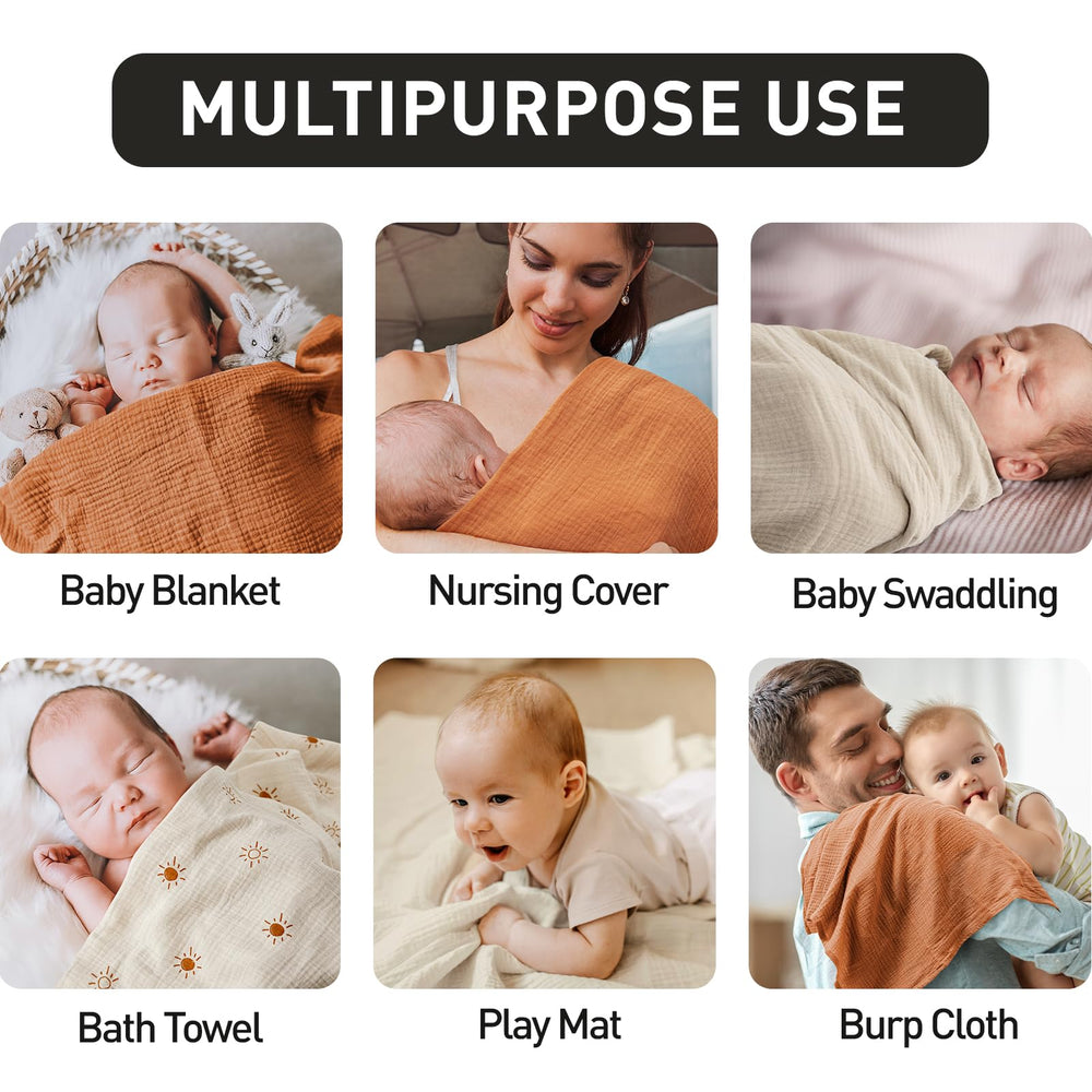 LYRICHOM BABY swaddle used as nursing cover for discreet feeding.