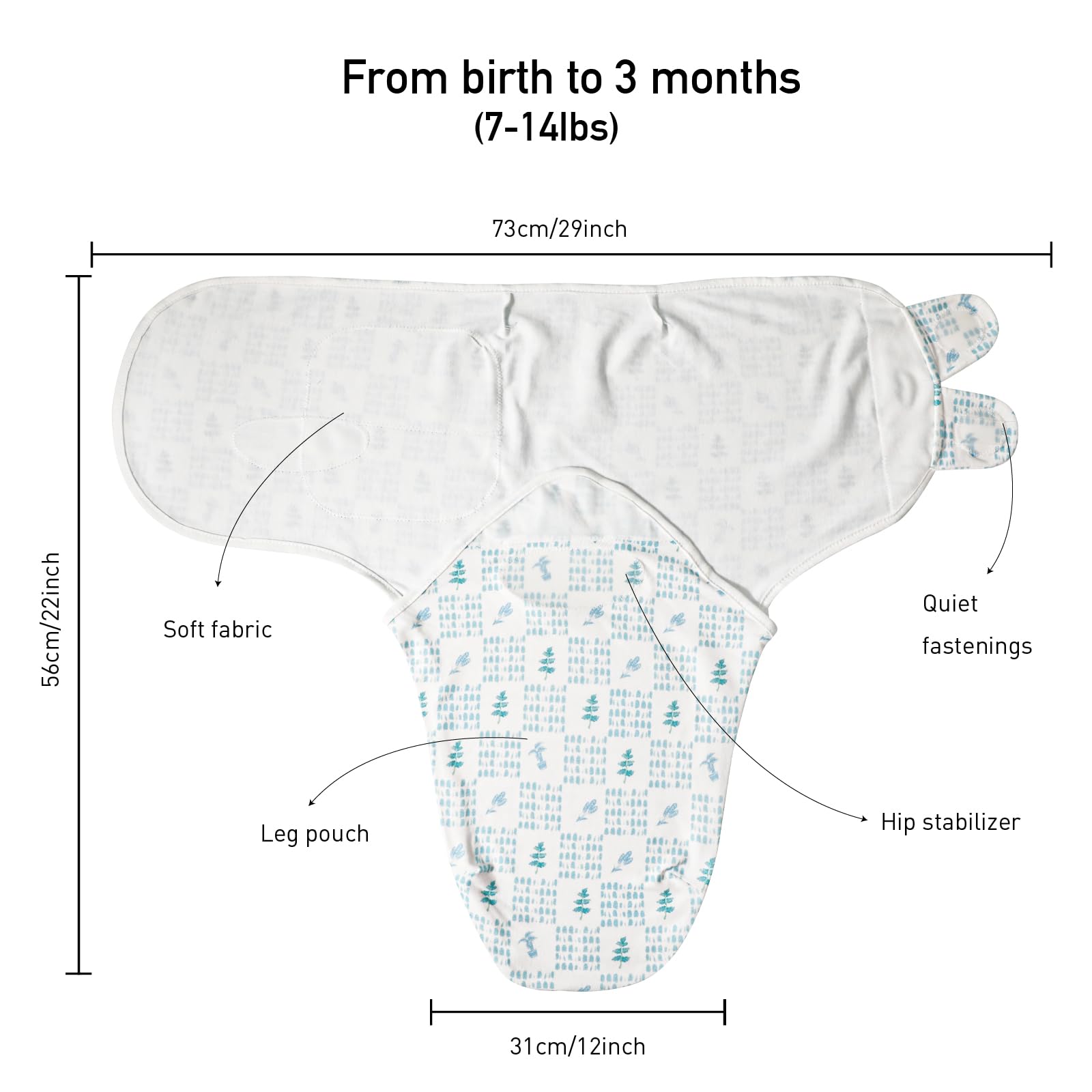 Three-step swaddle design on LYRICHOM BABY sacks speeds bedtime routines.