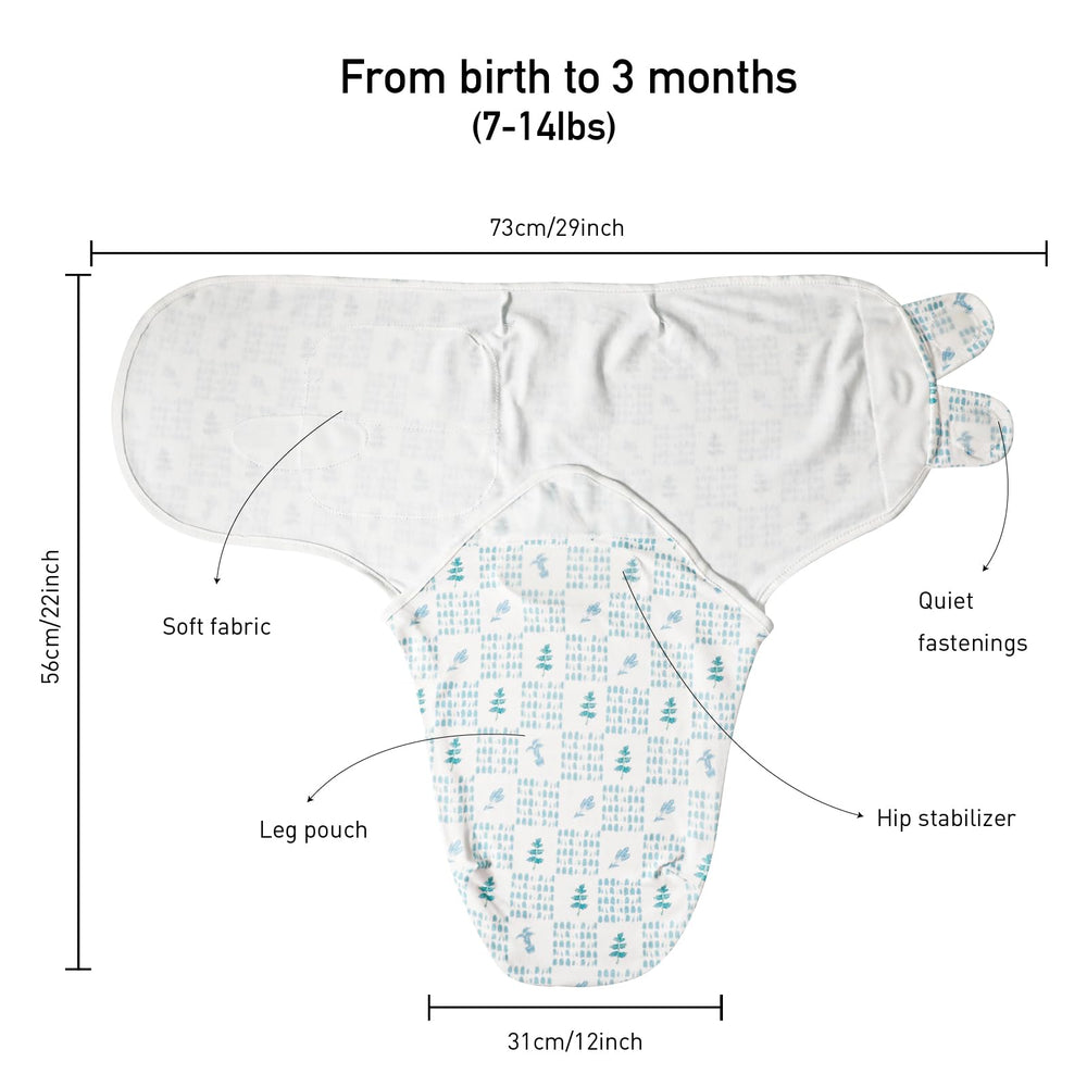 Three-step swaddle design on LYRICHOM BABY sacks speeds bedtime routines.