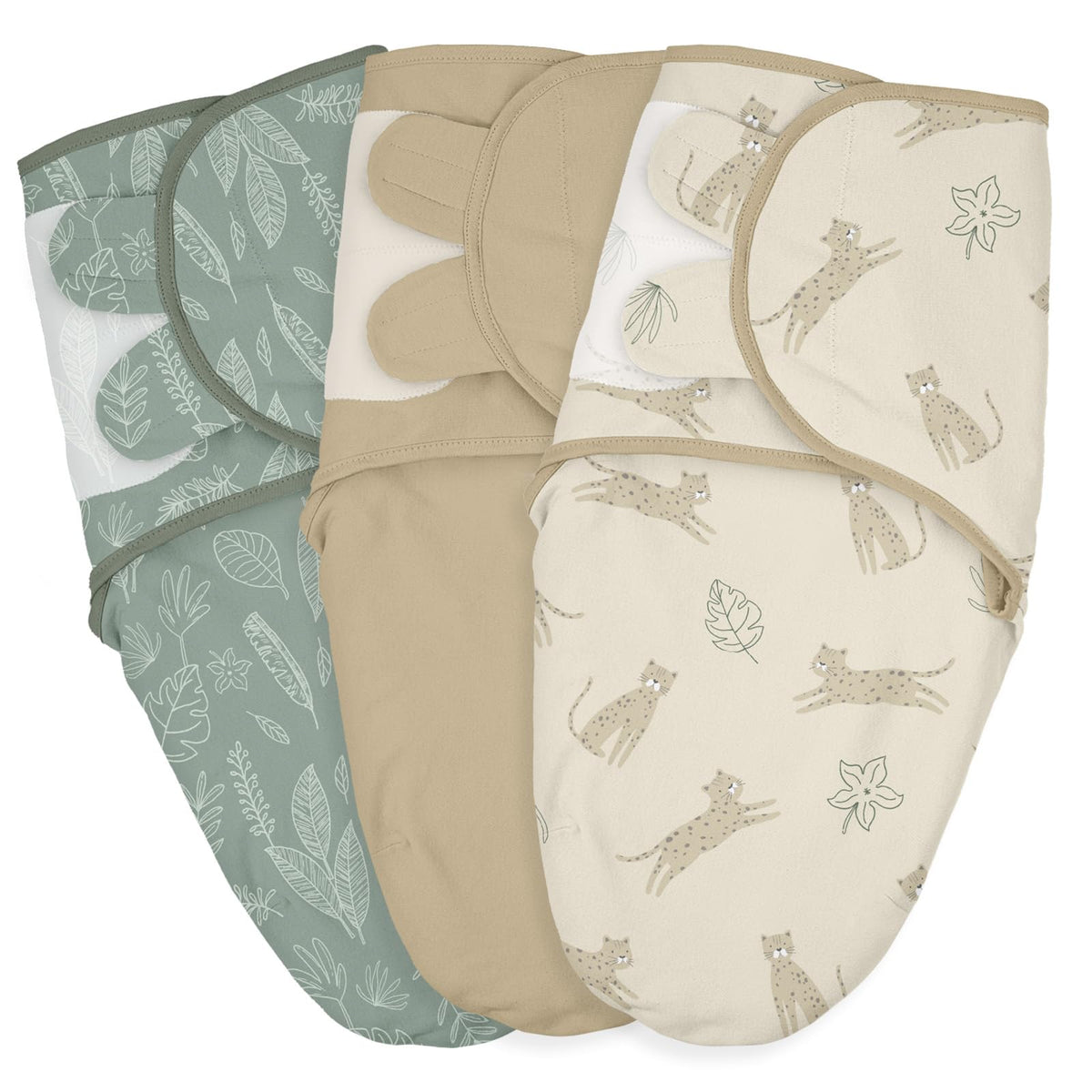 LYRICHOM BABY swaddle sacks 3-pack for secure newborn swaddling and cozy comfort.