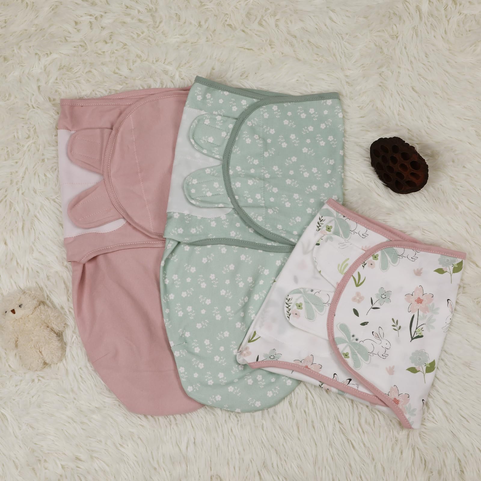 LYRICHOM BABY swaddle sacks adjustable-wings design for secure swaddling