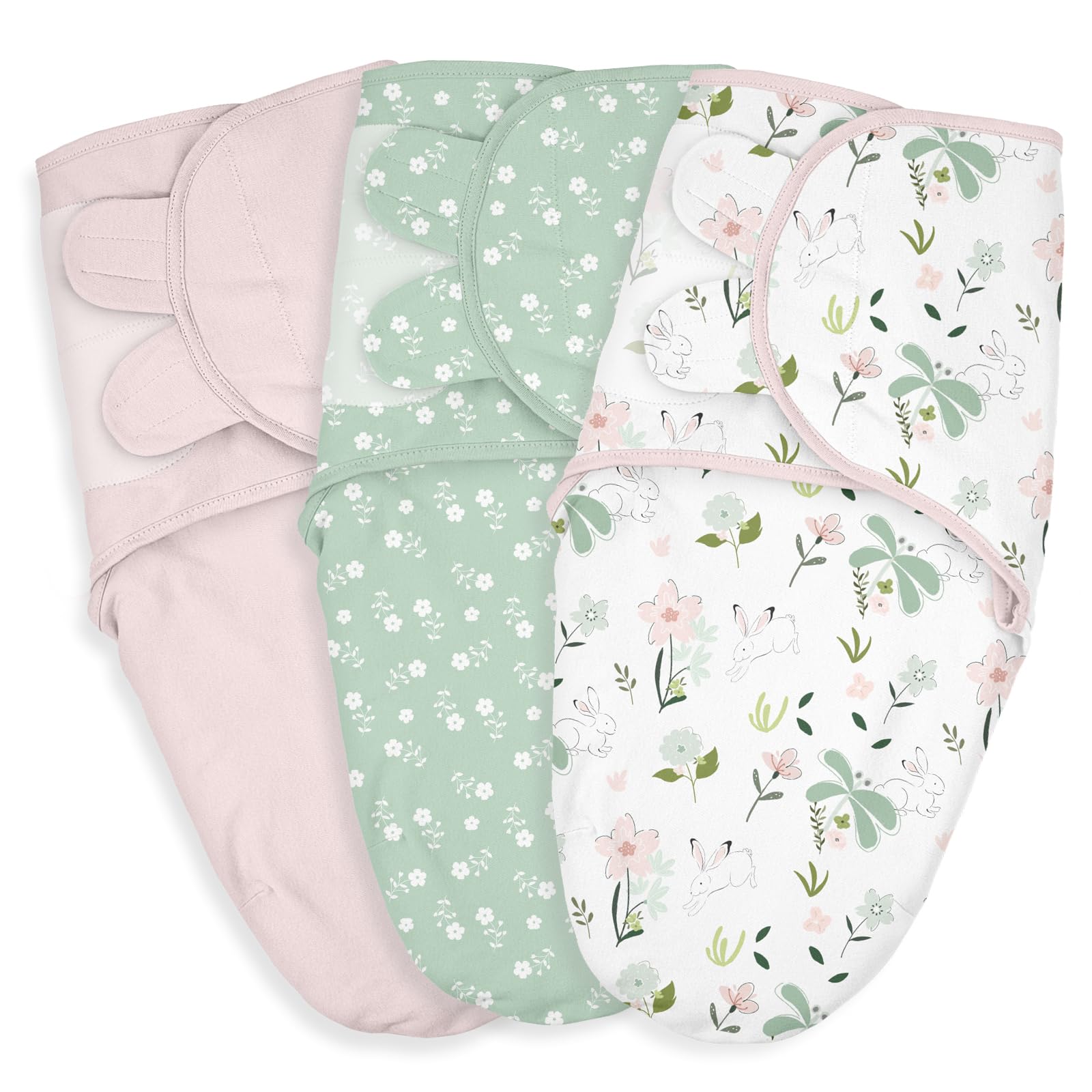 LYRICHOM BABY swaddle sacks flowers-rabbits design for cozy newborn mornings
