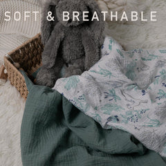 Versatile use as tummy time blanket or nursing cover during outings.