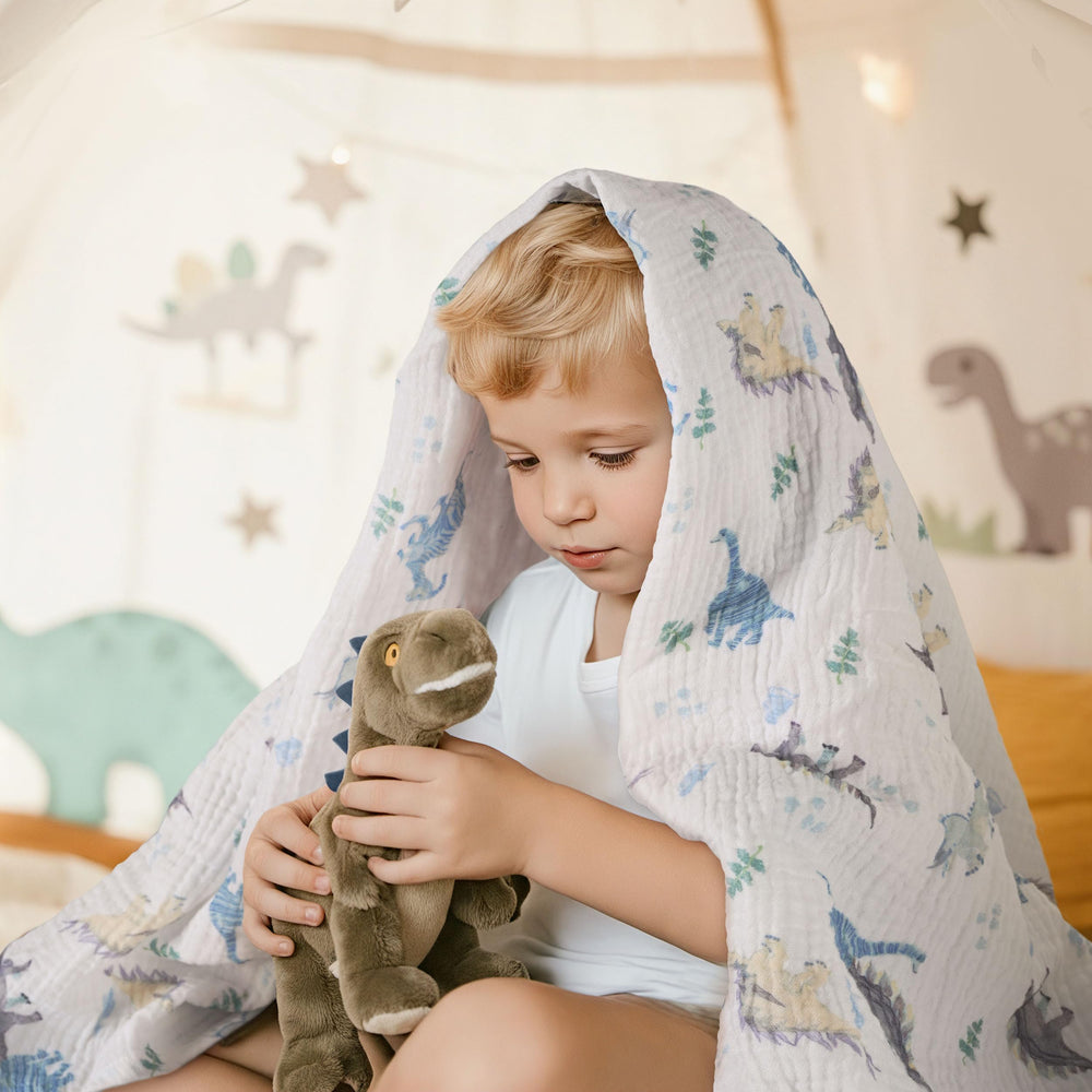 LYRICHOM BABY swaddle use tummy time photo shows versatility as comfort cloth.