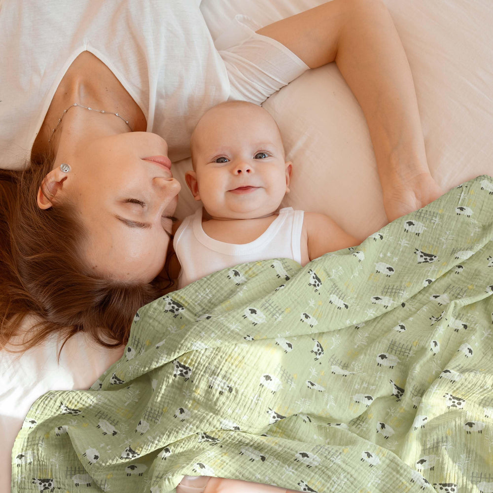 LYRICHOM BABY unisex color swaddle blankets complement any outfit.