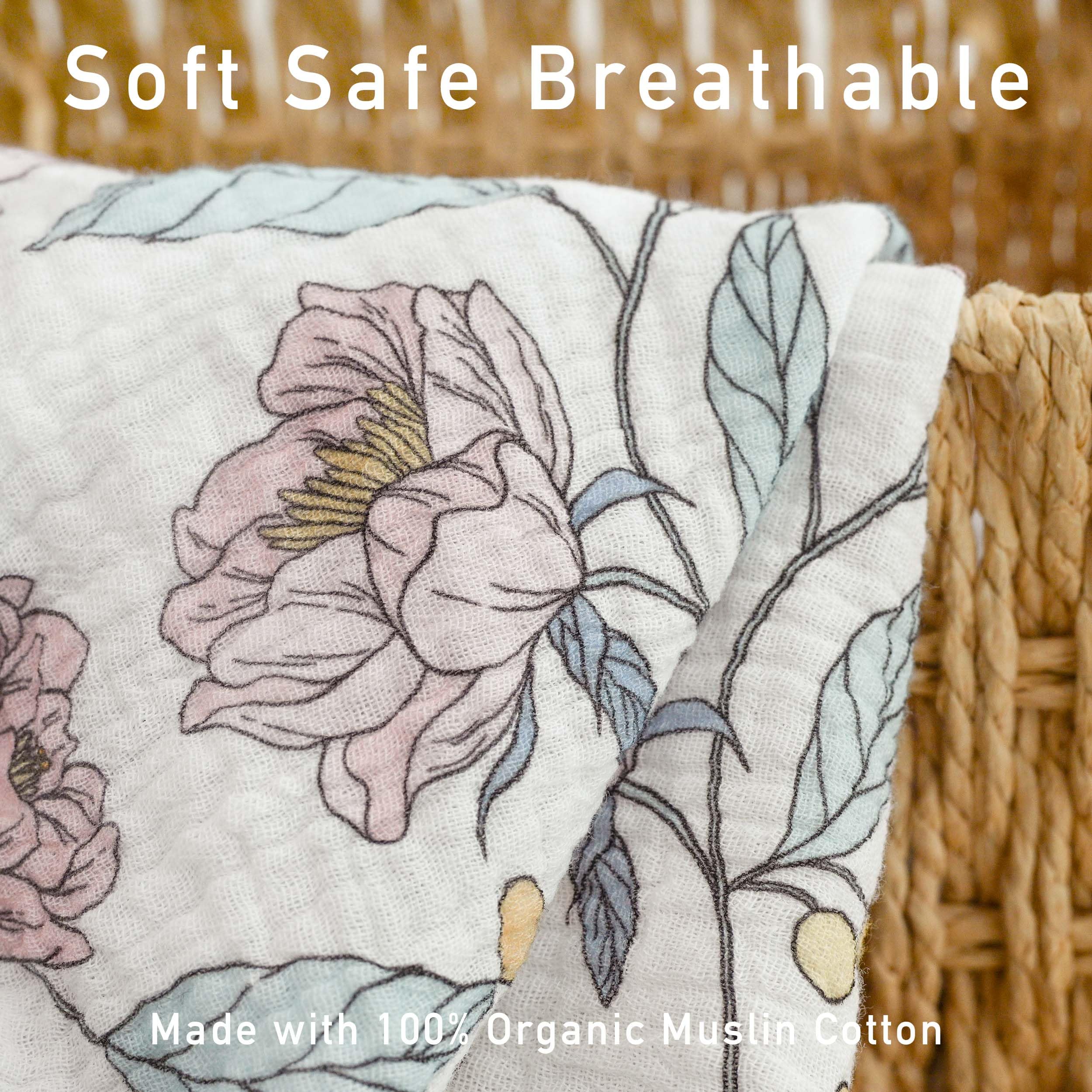 LYRICHOM BABY unisex neutral colors swaddle set, coordinates with any outfit.