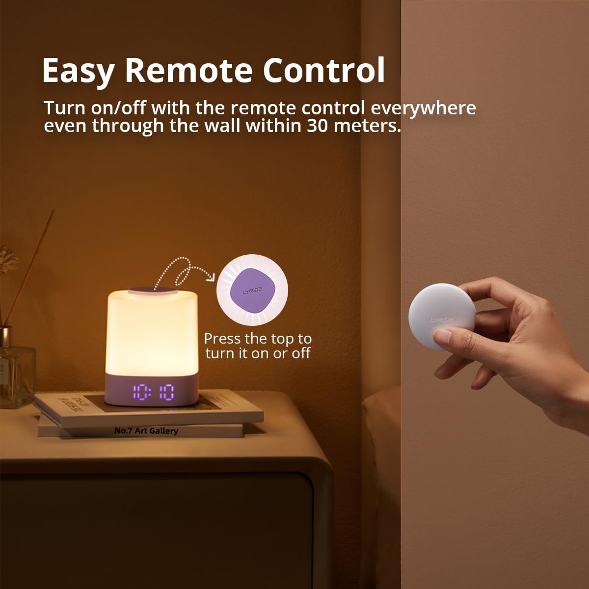 Lyridz night light dimmable brightness creates gentle sleep transitions.