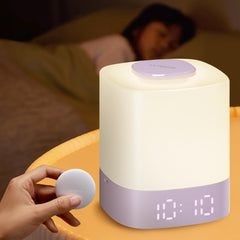 Lyridz LED nursery night light with remote for easy on/off from bed.