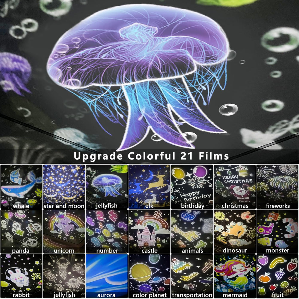 LytRdIt 21-film projector transforming a child’s room into magical stories and scenes