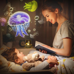 LytRdIt 360-degree rotating night light projecting stars from every angle