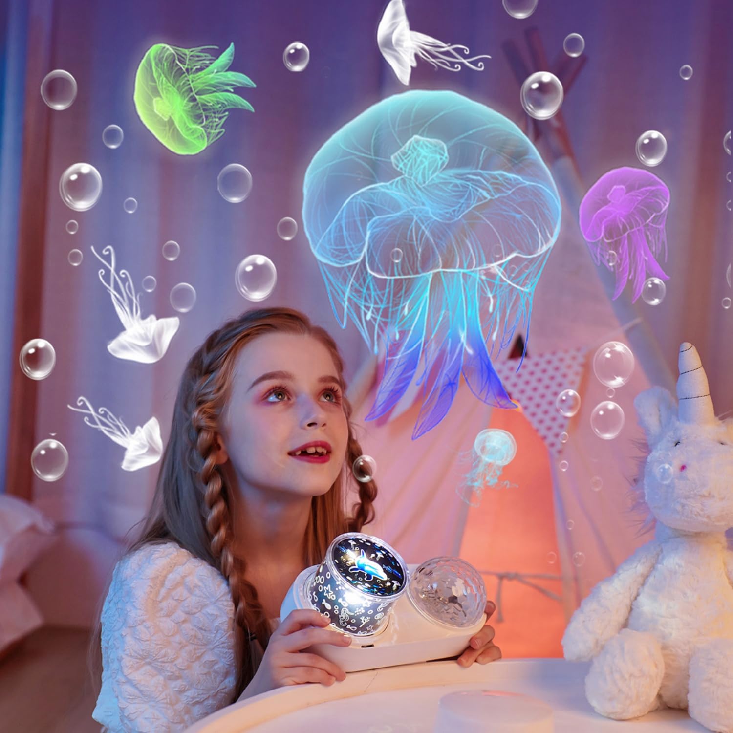 LytRdIt Happy Birthday projection highlights festive celebrations.