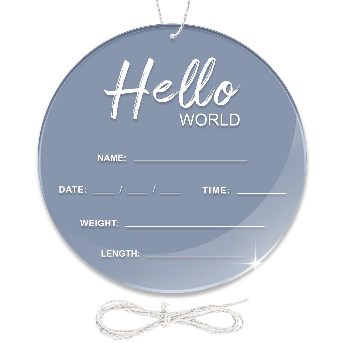 LZC LADYS GIFT baby announcement sign blue, 6-7 inch, ideal nursery decor and photo prop.