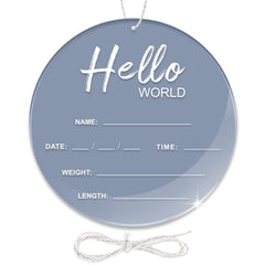 LZC LADYS GIFT baby announcement sign blue, 6-7 inch, ideal nursery decor and photo prop.