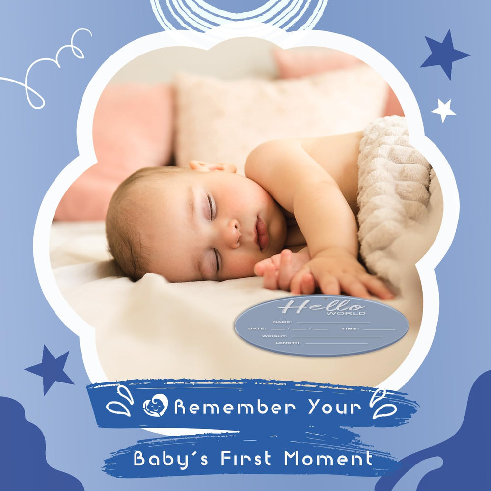 LZC LADYS GIFT gift for new parents blue baby sign used at showers.