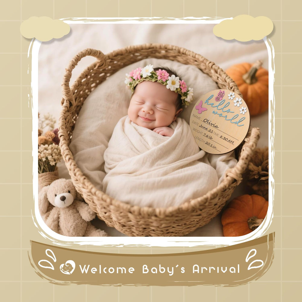 LZC LADYS GIFT wooden baby sign with cloud and moon, serene nursery accent.