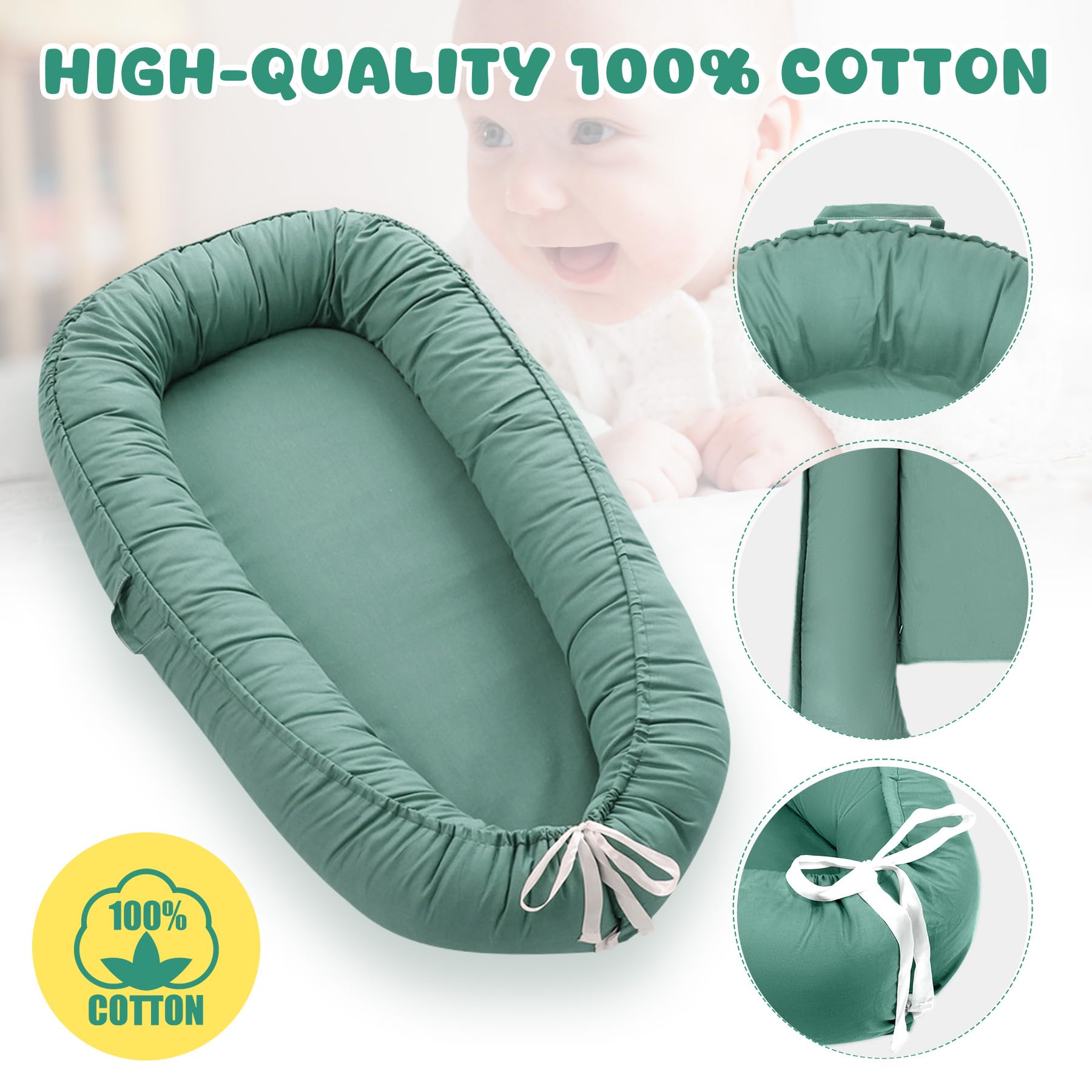 Lzhuanmi Baby Lounger Cover is light and travel-friendly for families
