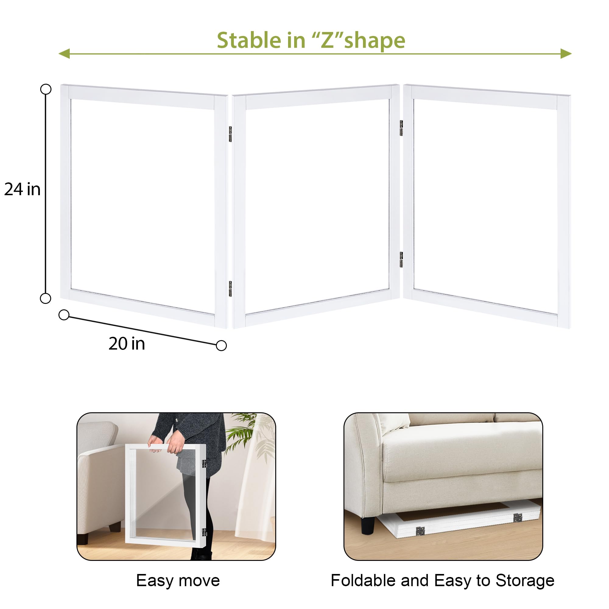 LZRS Clear Dog Gate in stairwell blends functionality with a neutral finish.