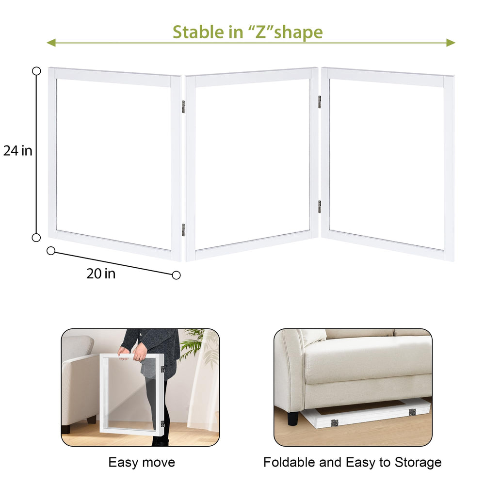 LZRS Clear Dog Gate in stairwell blends functionality with a neutral finish.