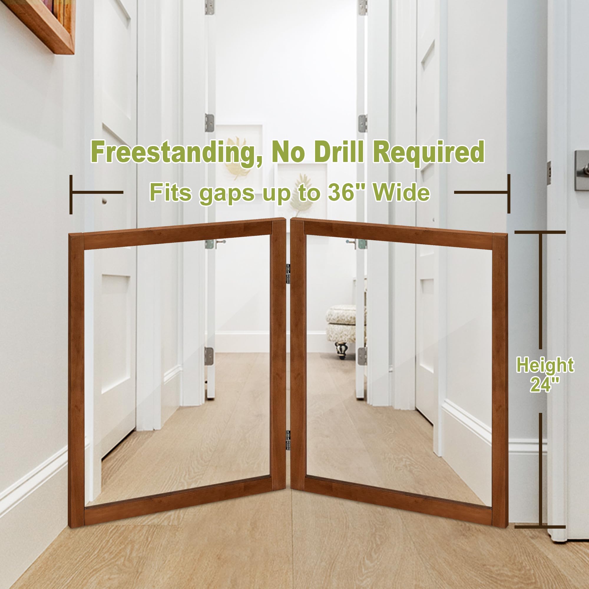 LZRS transparent pet fence promotes supervision in hallways without blocking light.