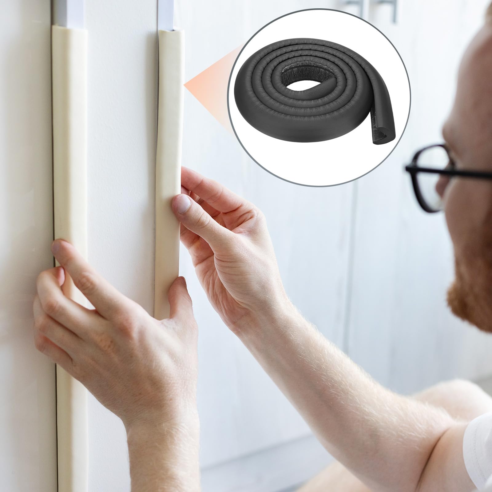 Chair corner protector from M METERXITY in black for edge safety