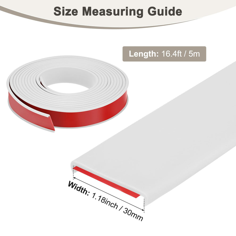 M METERXITY white edge trim on a desk edge for scratch protection and clean finish