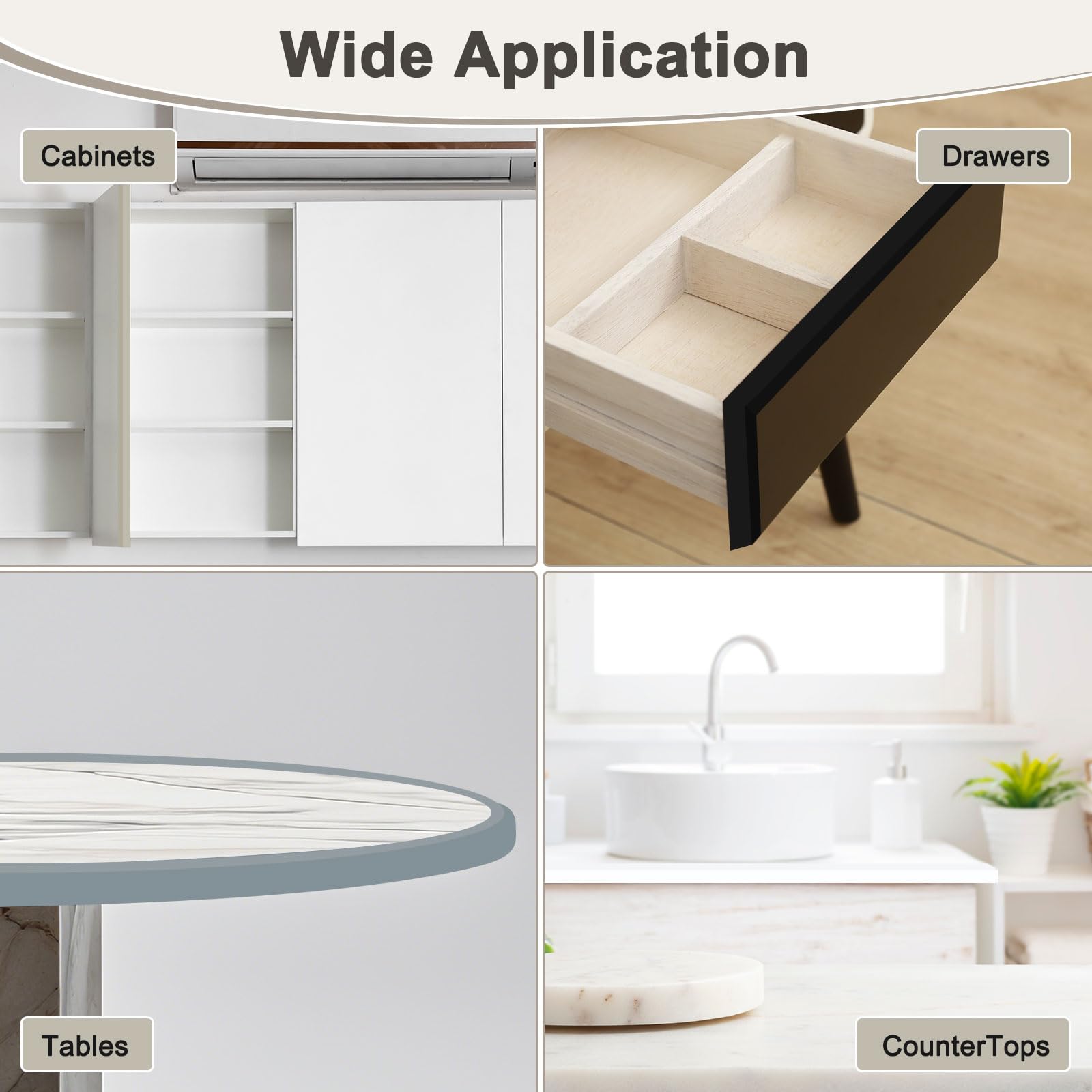 M METERXITY edge trim in white finish for countertop upgrades