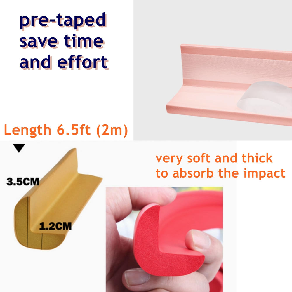 M2cbridge edge protection along a kid's bed corner reduces jolt injuries.