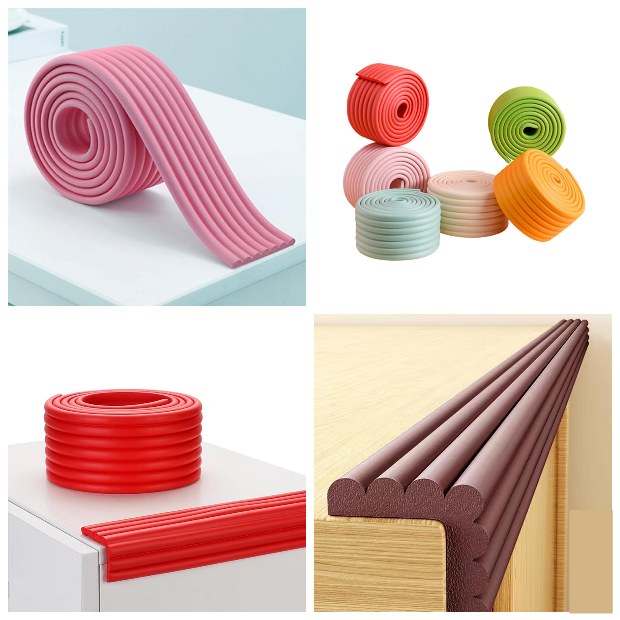M2cbridge corner protection foam red cushions sharp furniture edges.