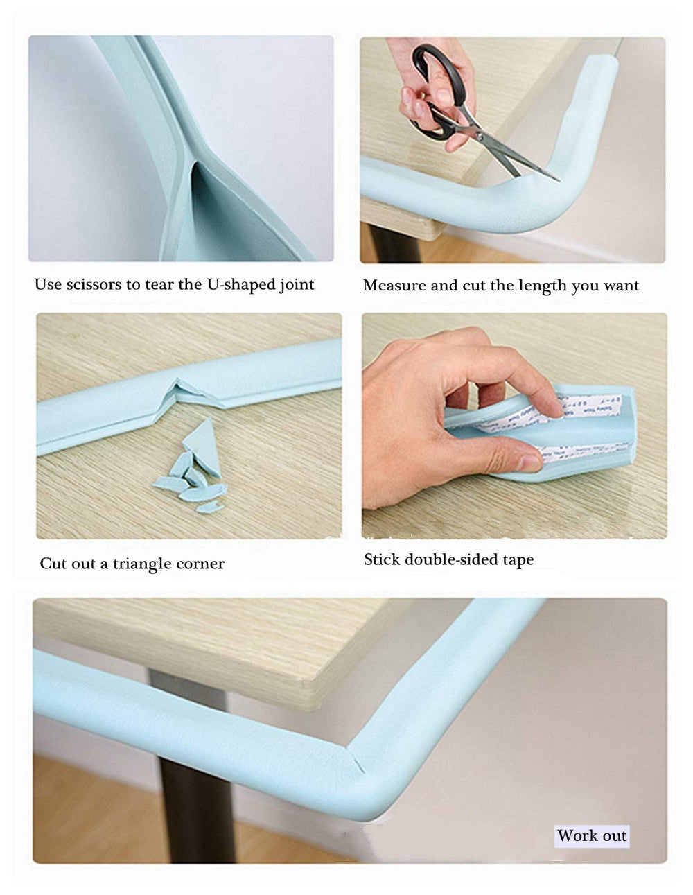 M2cbridge corner protectors with double sided tape ease installation.