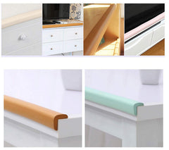 M2cbridge pink edge protectors installation on wood table edge