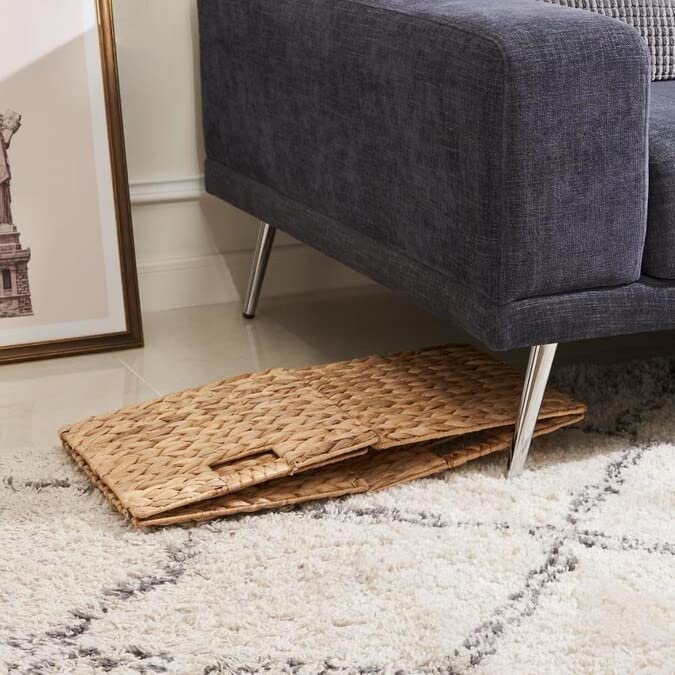 M4DECOR eco-friendly woven basket complements living room decor.