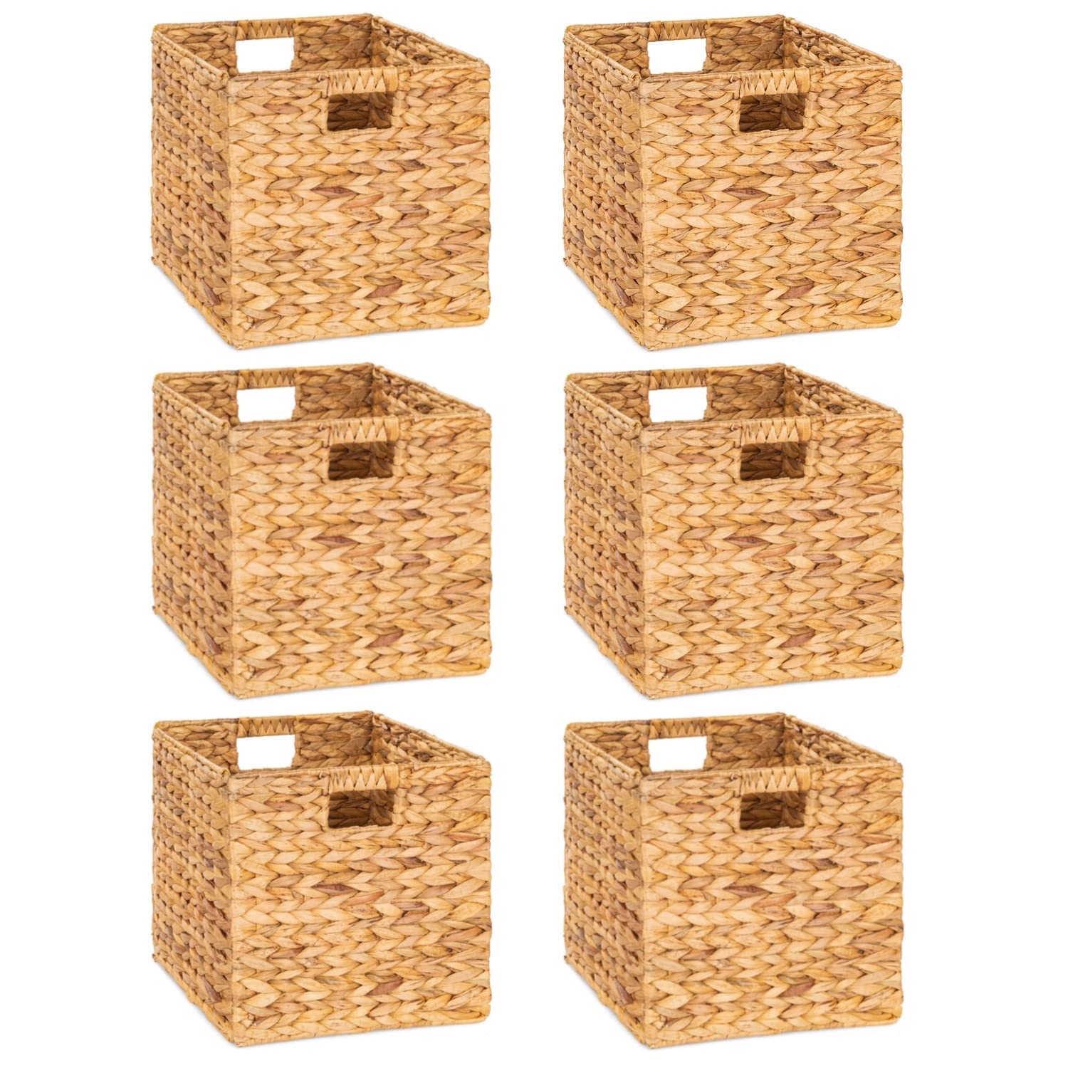 M4DECOR water hyacinth basket on shelf for tidy toy and book storage