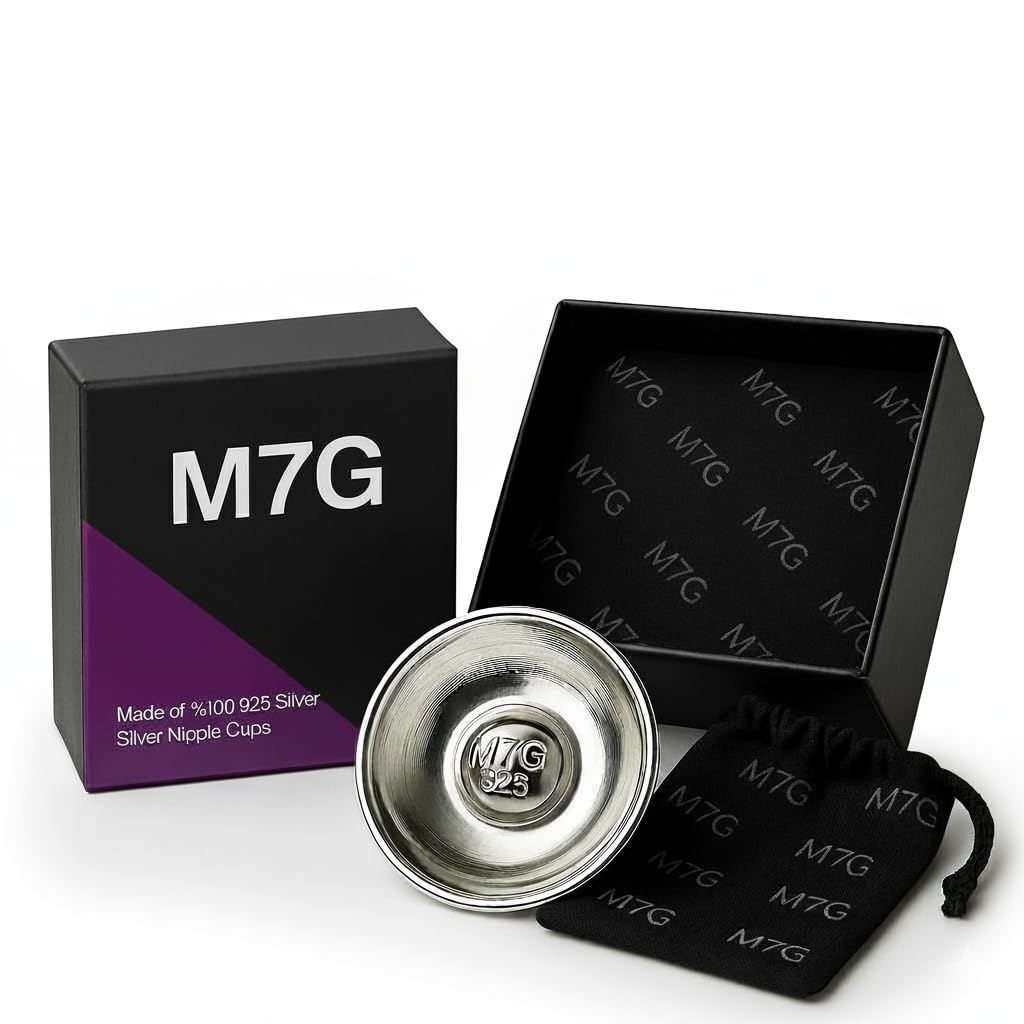 M7G Silver Nursing Cups offer gentle comfort against sore nipples under clothing.