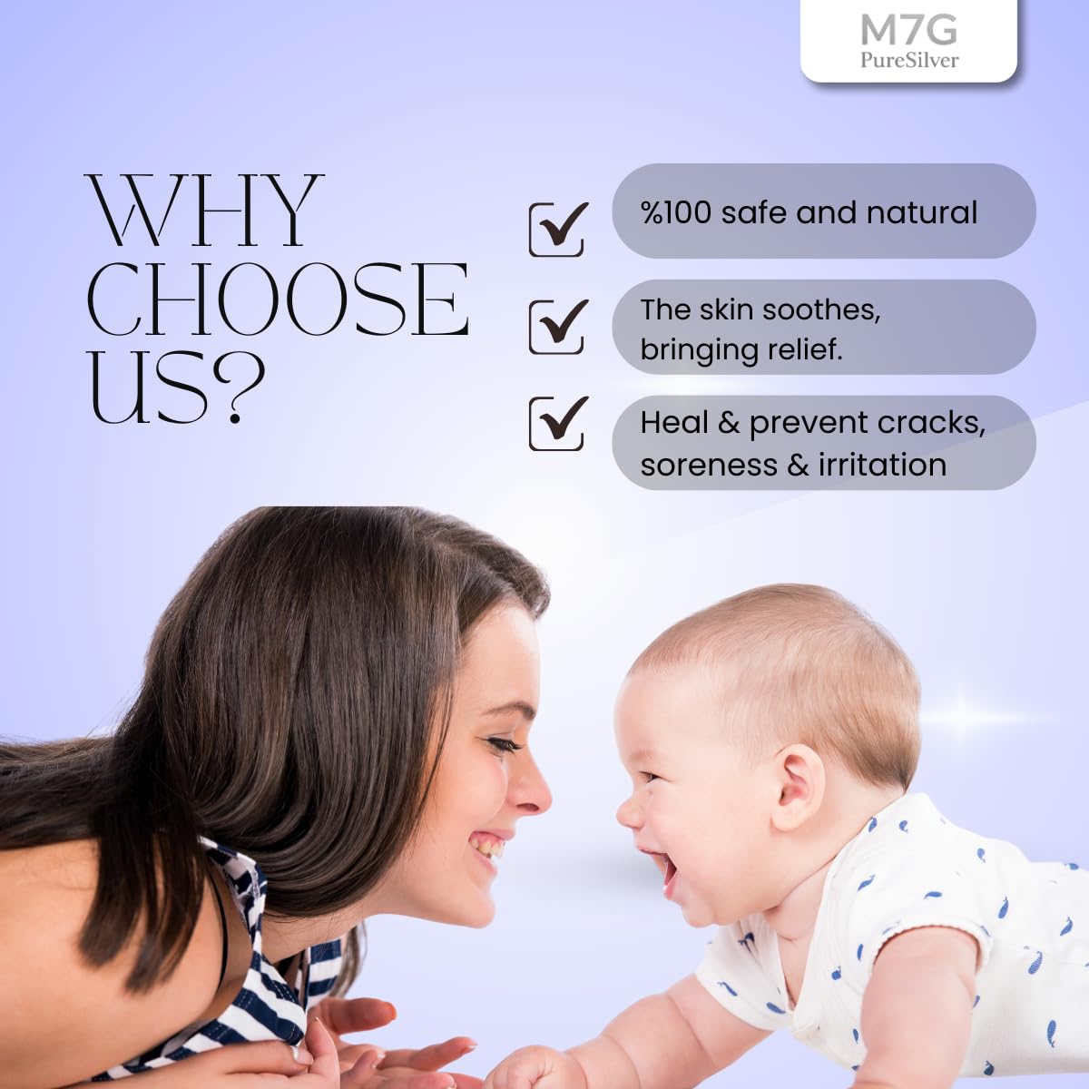 M7G Silver Nursing Cups are easy to use and quick to clean.